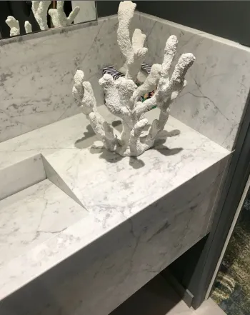 lave main marbre blanc de carrare