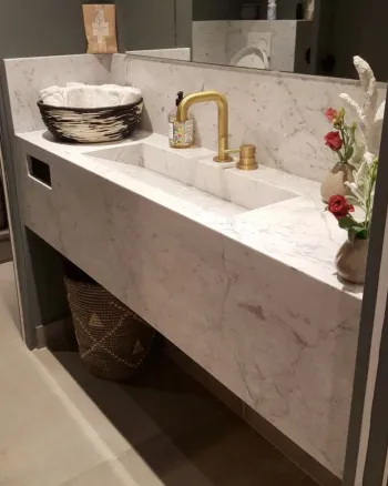 lave main marbre blanc de carrare